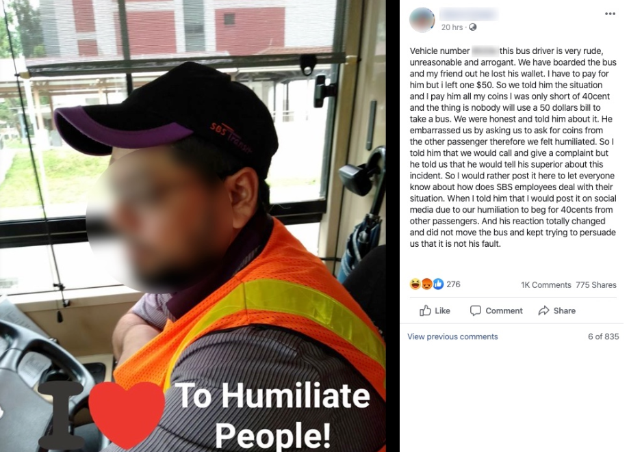 Cheapskate commuter's bid to shame bus driver over 40 cents backfires spectacularly - Alvinology