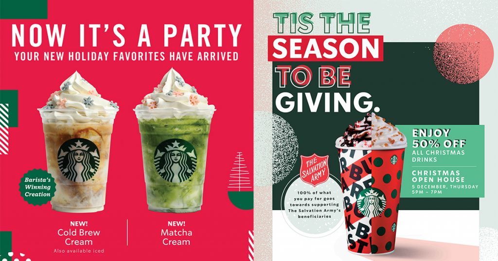 Visit Starbucks today, 5 December, and enjoy half price on any Christmas beverage of any size! - Alvinology