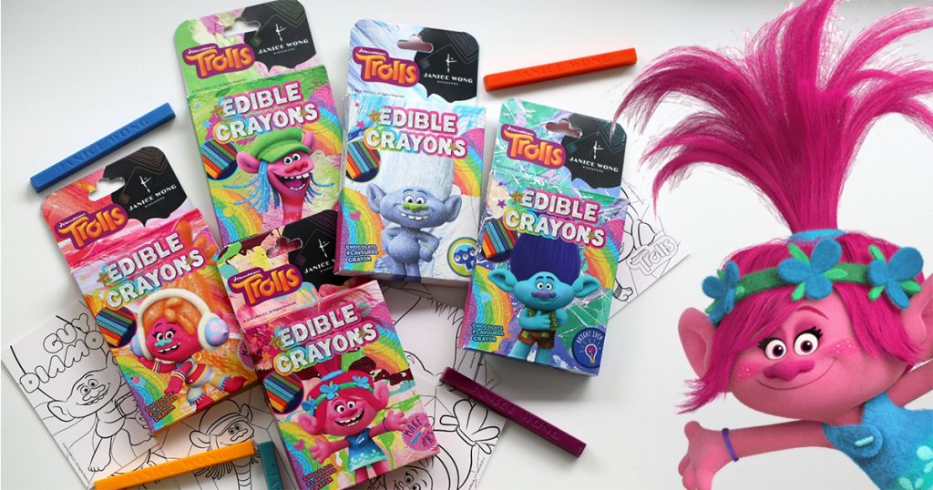 These Trolls Crayons are safe for children, edible, and each comes with unique flavours - Alvinology