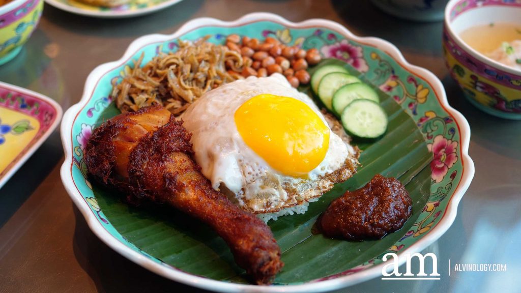 Nasi Lemak prepared with an original recipe from The Coconut Club, a Michelin's Bib Gourmand Singapore 2018 awardee