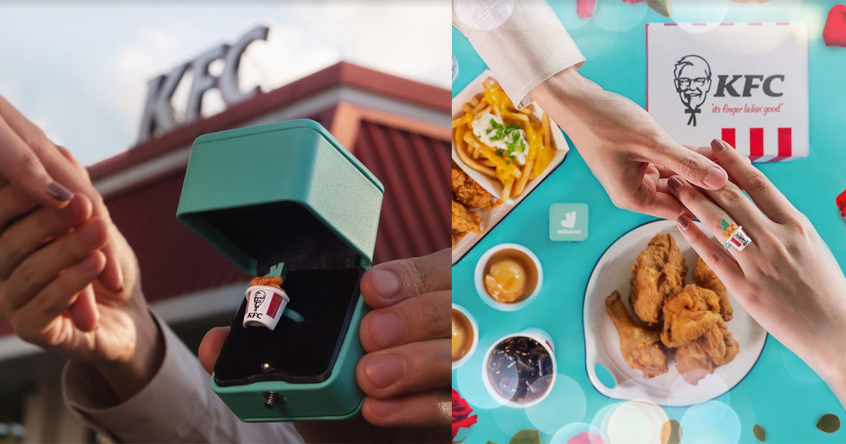 Want to propose? Time’s a-wastin’! If you love it, put a KFC Bucket ring on it with darn good fried chicken this Valentine’s Day! - Alvinology