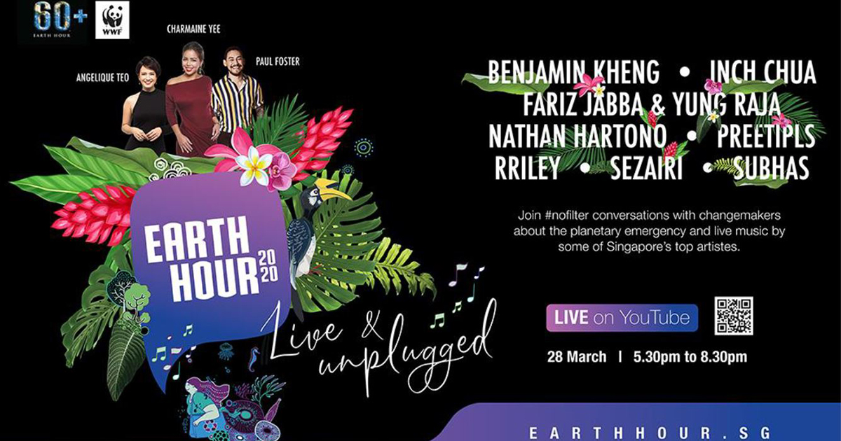 Singapore Earth Hour 2020 will go fully digital - enjoy live music by some of Singapore’s top artistes - Alvinology
