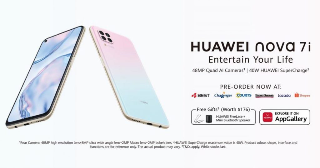 New HUAWEI nova 7i - Available for pre-order in Singapore from 5 March (see full phone specifications here) - Alvinology