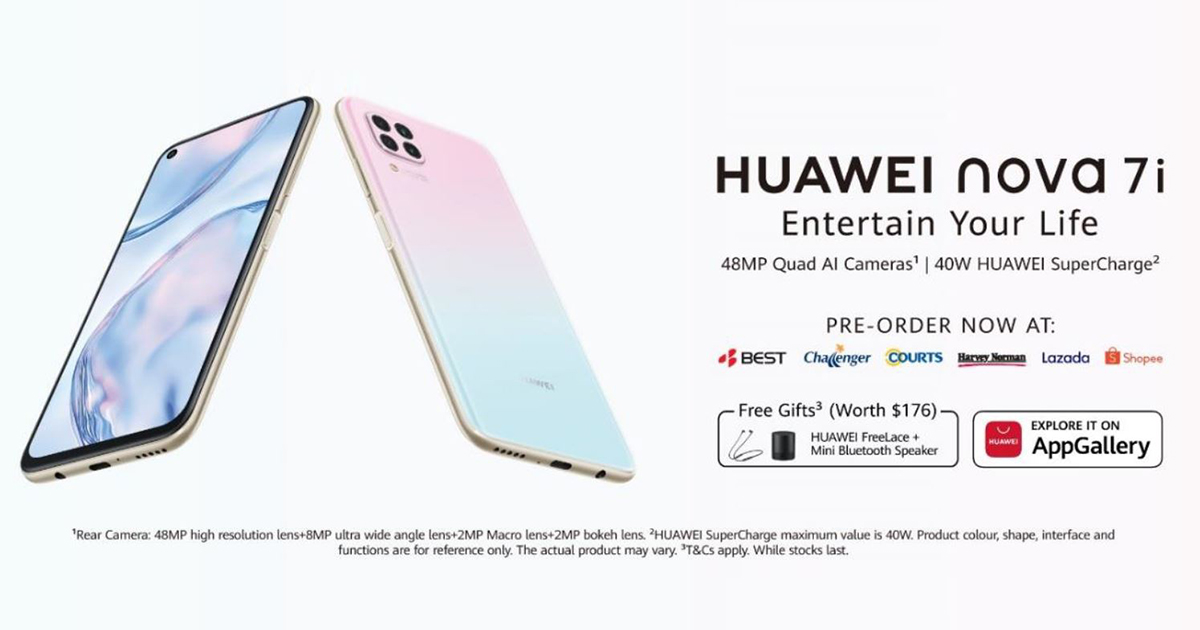 New HUAWEI nova 7i - Available for pre-order in Singapore from 5 March (see full phone specifications here) - Alvinology
