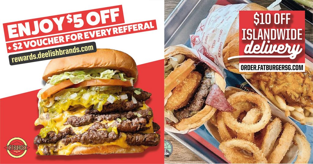 Get FREE $5 from Fatburger, UNLIMITED $2 and $10 OFF Islandwide Delivery – here’s how - Alvinology