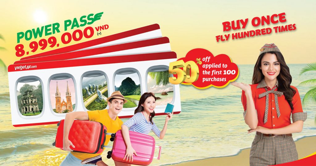 Vietjet launches “Power Pass” allowing passengers to take unlimited flights within Vietnam – get yours or give it as a gift! - Alvinology