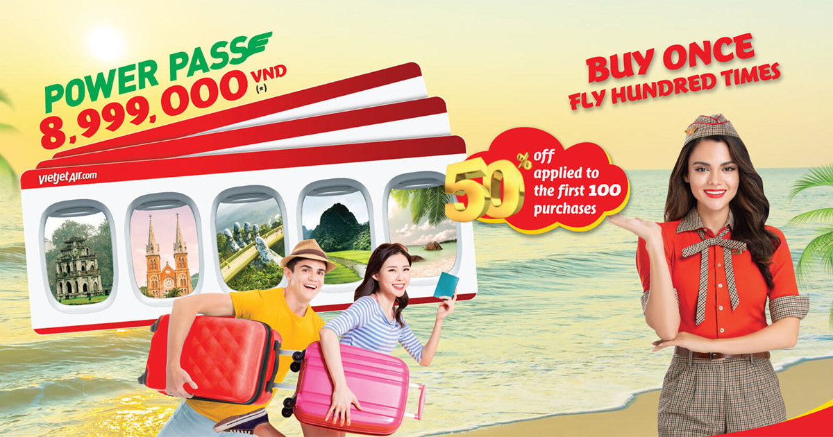 Vietjet launches “Power Pass” allowing passengers to take unlimited flights within Vietnam – get yours or give it as a gift! - Alvinology