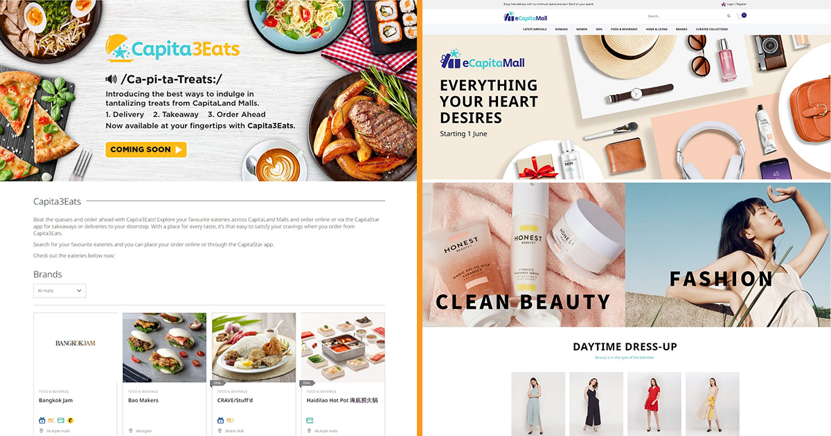 [PROMO] CapitaLand launches eCapitaMall and Capita3Eats – be one of the first shoppers and get 20% OFF your purchase - Alvinology