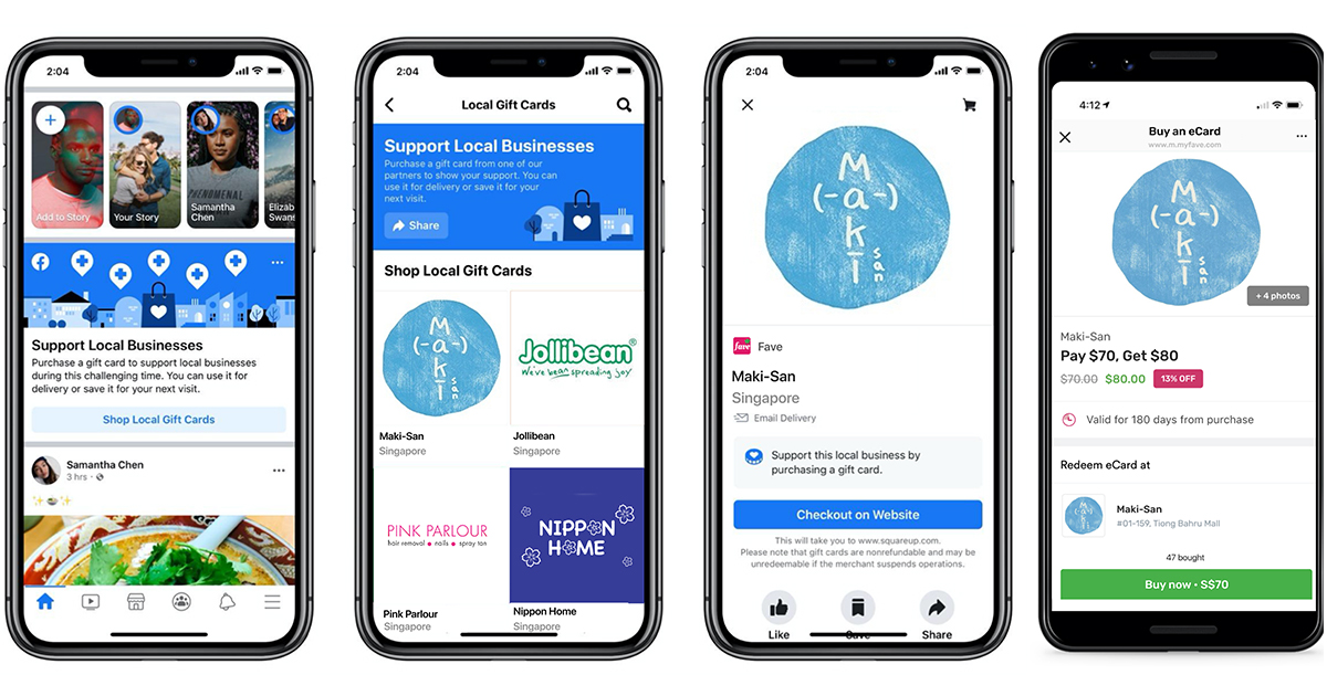 Fave partners with Facebook to promote digital gift cards to support local businesses - Alvinology
