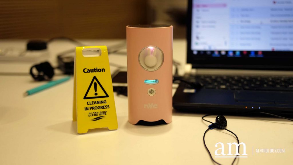 CleanAire - 2-in-1 wireless and portable air sanitisation device using UVC and Ozone sterilisation - Alvinology