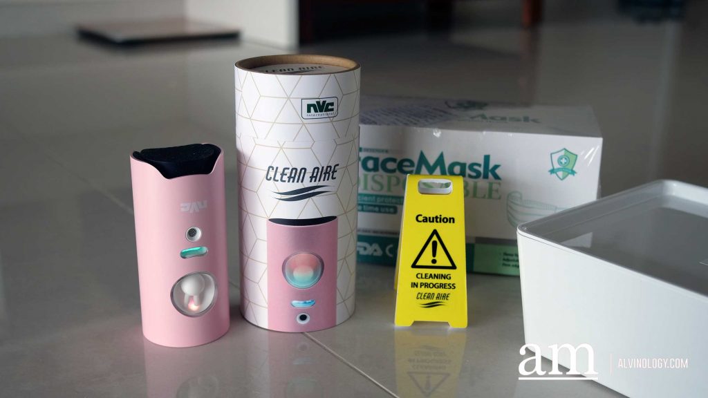 CleanAire - 2-in-1 wireless and portable air sanitisation device using UVC and Ozone sterilisation - Alvinology