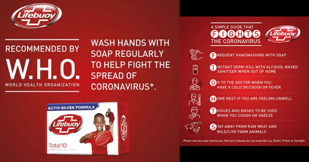 Lifebuoy claims first soap to be effective against COVID-19 in Laboratory Tests - Alvinology