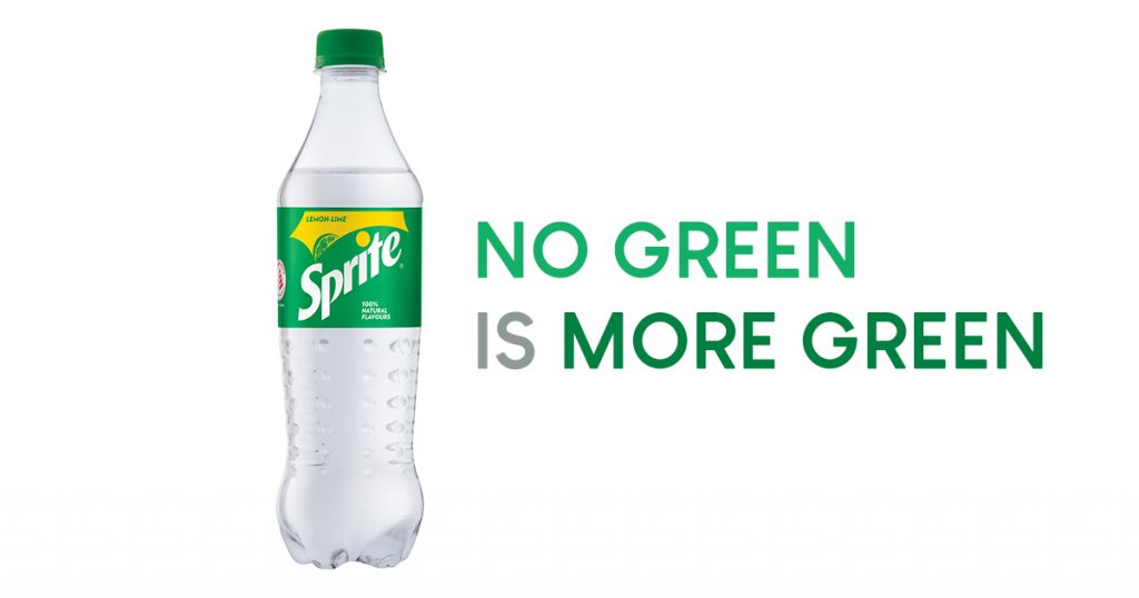 No green is more green! Sprite iconic green bottles replaced with clear ones to boost recycling initiatives and value - Alvinology