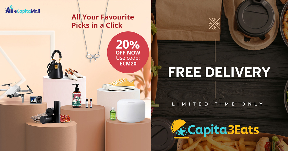 [PROMO] Enjoy 20% off on eCapitalMall and free delivery on Capita3Eats – now with over 280 online merchants to browse! - Alvinology