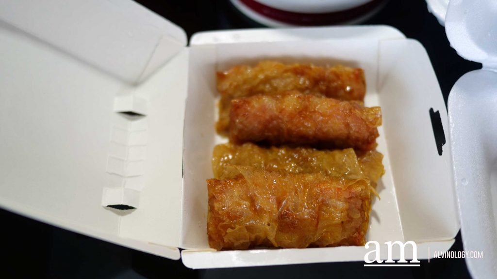 10. 鲜虾腐皮卷 Beancurd Prawn Roll x 4 pieces 