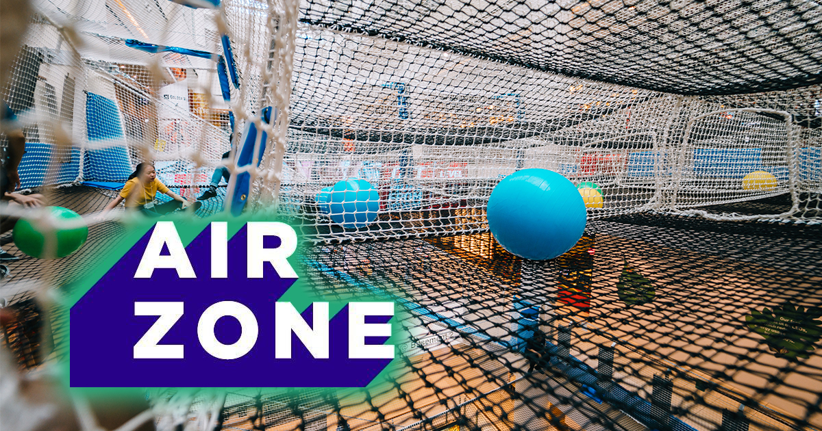 Airzone – the world’s first indoor suspended net playground is now open! - Alvinology