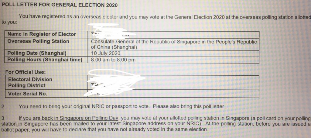 GE2020: Letters from an overseas Singaporean - Alvinology
