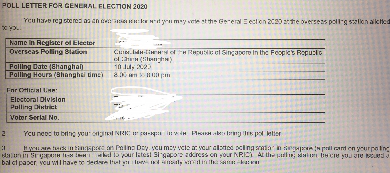 GE2020: Letters from an overseas Singaporean - Alvinology