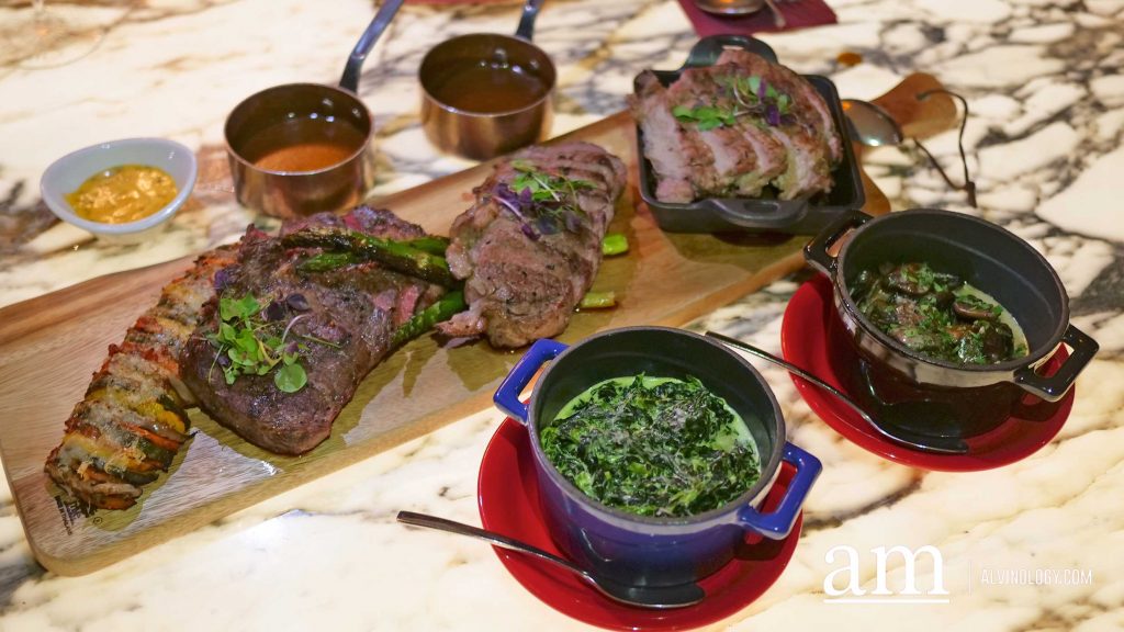 Beast & Butterflies at M Social is now open for dine-in, menu includes unique 3 Cup Lobsters in Claypot Char-Grilled Ribeye, Striploin & Kurobuta Pork Chop served on a half meter board, with all Sides and Sauces