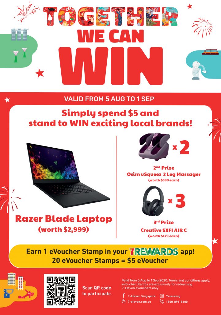 7-Eleven celebrates National Day with a lucky draw that allows you to win a Razer Blade laptop just by spending $5 - Alvinology