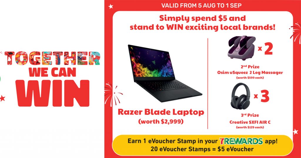 7-Eleven celebrates National Day with a lucky draw that allows you to win a Razer Blade laptop just by spending $5 - Alvinology