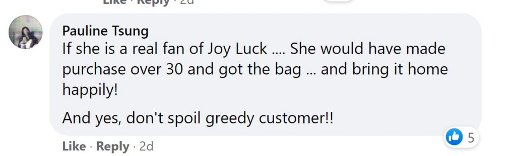 Robert Chua calls out customer's complaints over free bag at Joy Luck Tea House - Alvinology