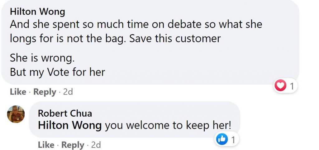 Robert Chua calls out customer's complaints over free bag at Joy Luck Tea House - Alvinology