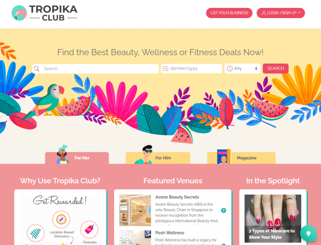Tropika Club is on a mission to digitalise the Beauty and Wellness Industry in Singapore - Alvinology