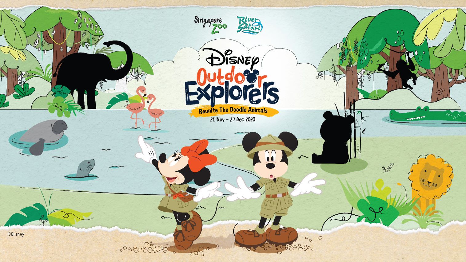 Join Disney's Mickey Mouse and Minnie Mouse at singapore Zoo and River Safari this year-end school holidays! - Alvinology