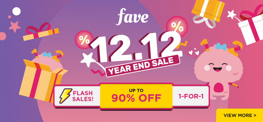 [PROMO CODES INSIDE] Fave 12.12 Year-end Sale - up to 90% sitewide discounts, cashbacks, and 1-for-1 offers! Here’s a list of promo codes you can use! - Alvinology
