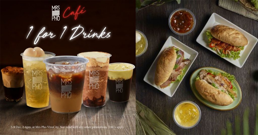 [1-FOR-1 PROMO] Mrs Pho Café offers 1-for-1 promotion on its entire range of drinks from now till 9 December! Don’t miss it! - Alvinology