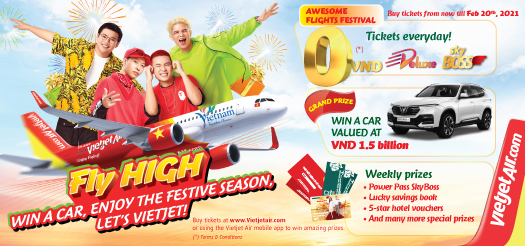 Vietjet launches this year’s Biggest Promo! Buy tickets from now till 20 February 2021 and win a car worth US$433K! - Alvinology