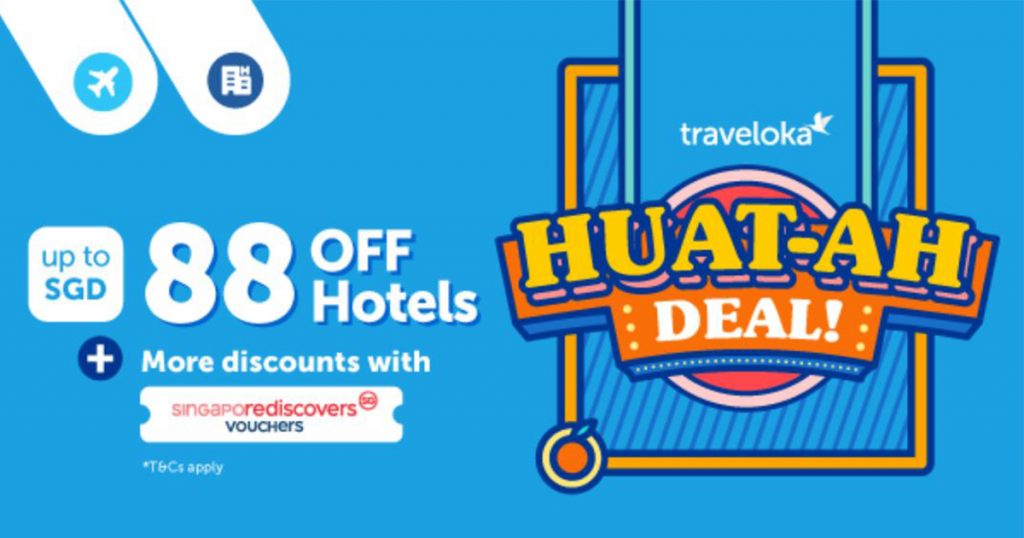 Traveloka launches HUAT-AH deals – get up to S$88 discount and more perks when combined with SingapoRediscovers vouchers! - Alvinology
