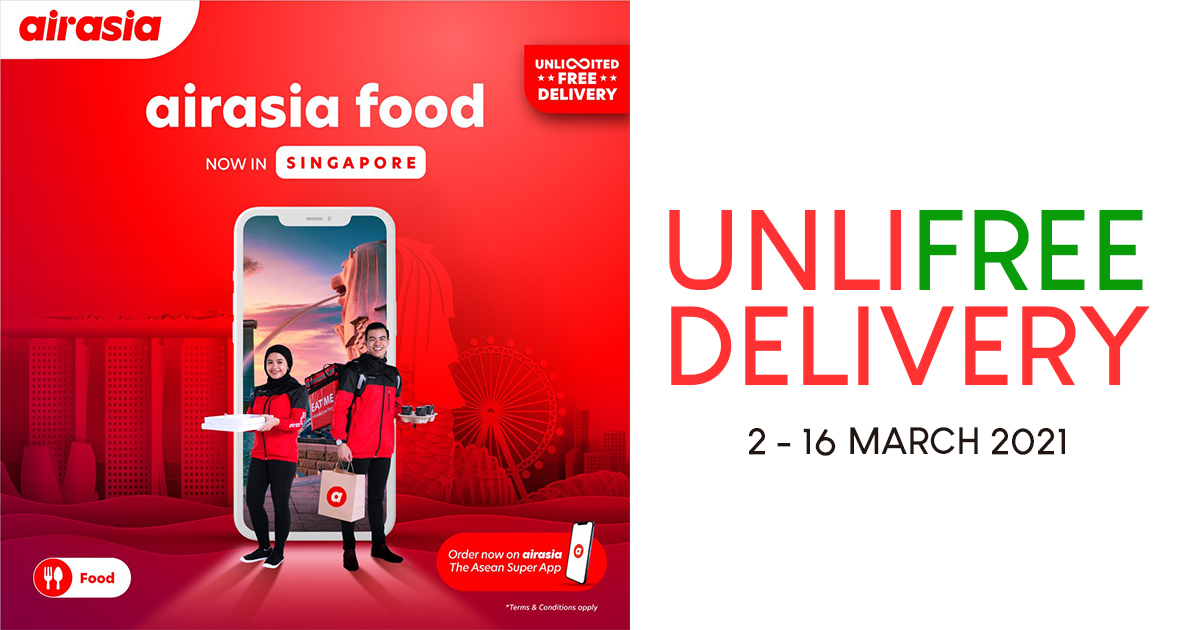[UNLIMITED FREE DELIVERY] airasia food launches in Singapore offering unlimited free delivery for two weeks! - Alvinology