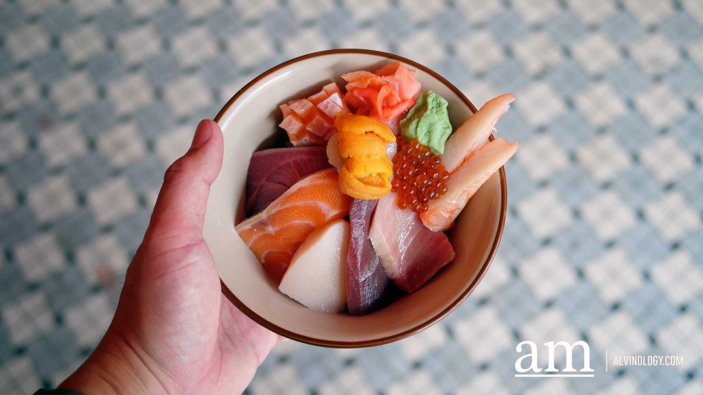 Chirashi Sashimi Don lunch set ($28.80)