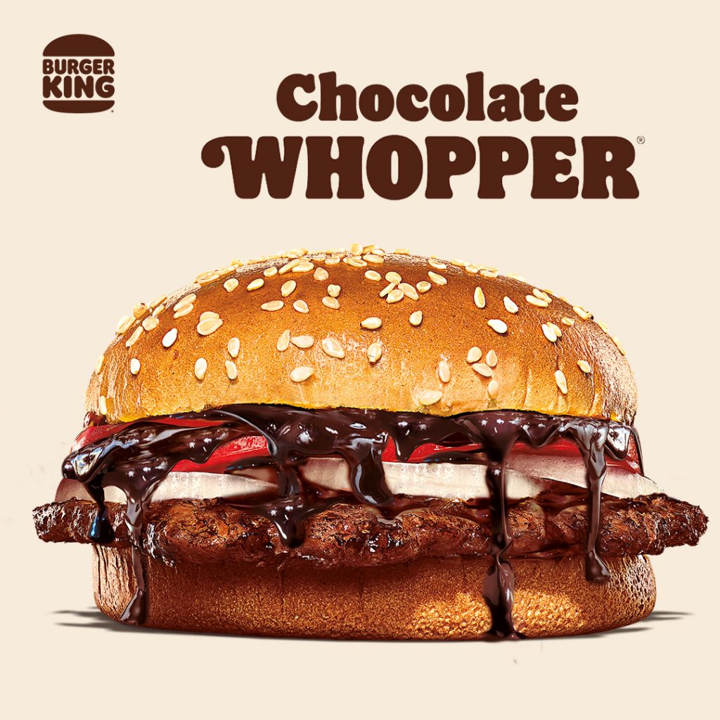 [PROMO] The only real treat you can get this April Fools’ is Burger King’s new Chocolate WHOPPER! Learn how to get a free Mashed Up Fries here - - Alvinology