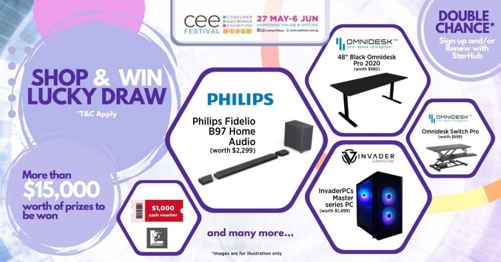 [SHOP+WIN] CEE Festival 2021 – shop and win the hottest electronics, gaming peripherals, and more worth over $15,000 starting 27 May! - Alvinology