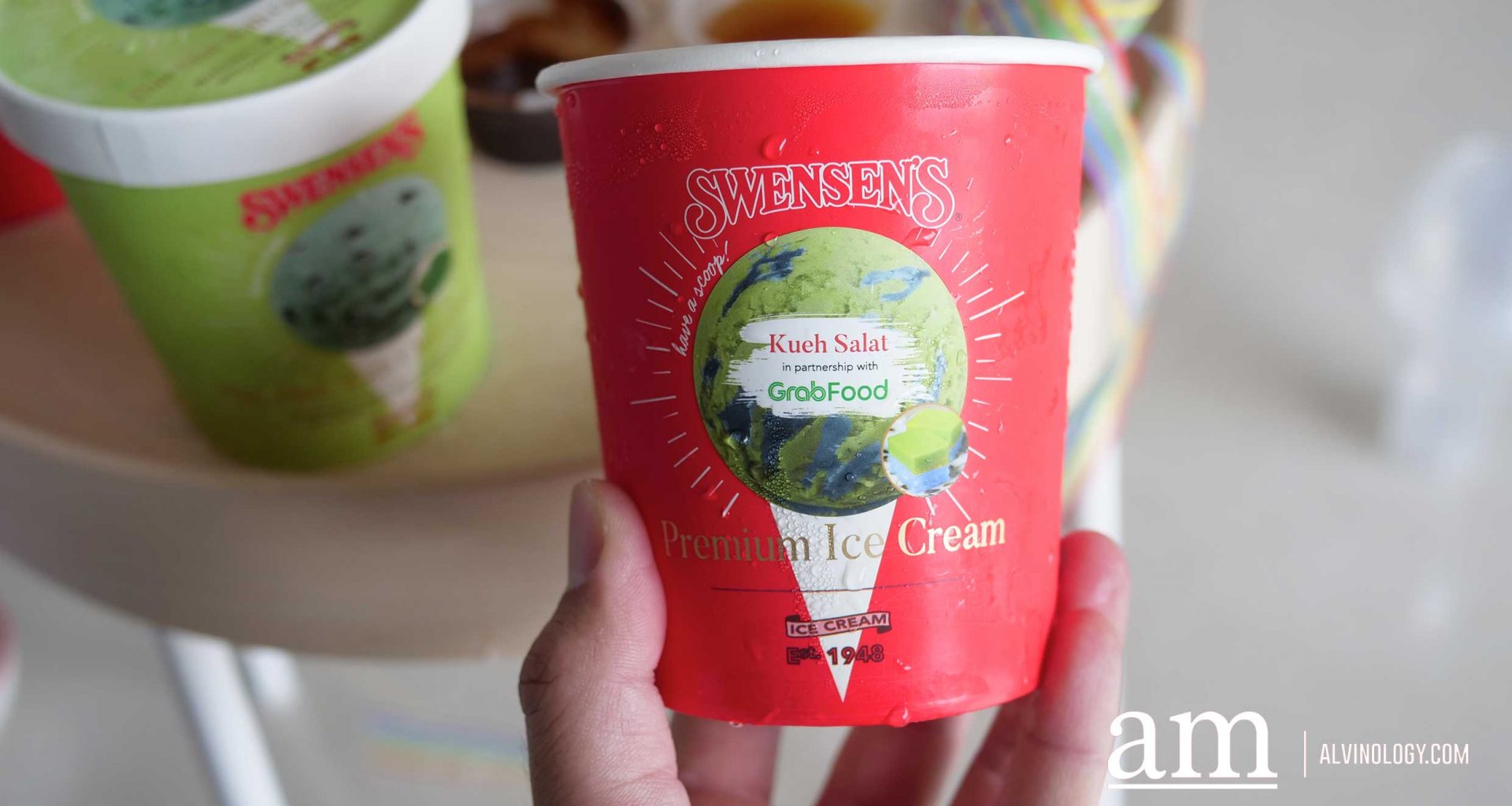 [Review] Limited Edition Kueh Salat Ice-cream from Swensen's Singapore, available exclusively on GrabFood - Alvinology