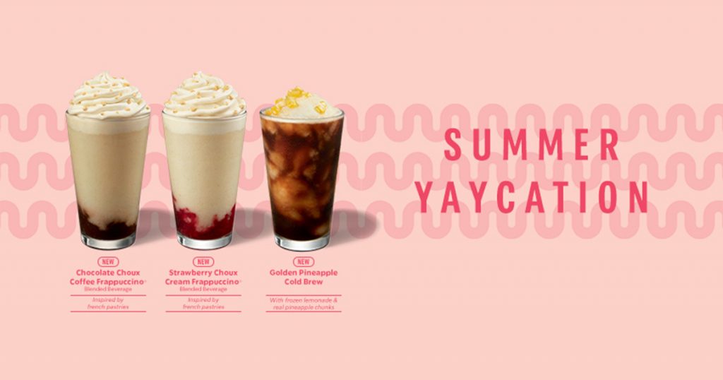 Starbucks New Mouthwatering Beverages - Have a refreshing summer with the all-new Pineapple Cold Brew and Choux Cream Frappuccino blended - Alvinology