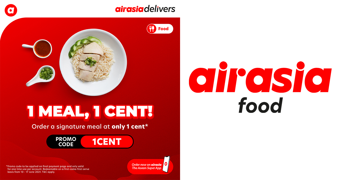 [PROMO CODE INSIDE] Enjoy signature meals from airasia food for only $0.01 from 10 - 17 June 2021 using this promo code! - Alvinology