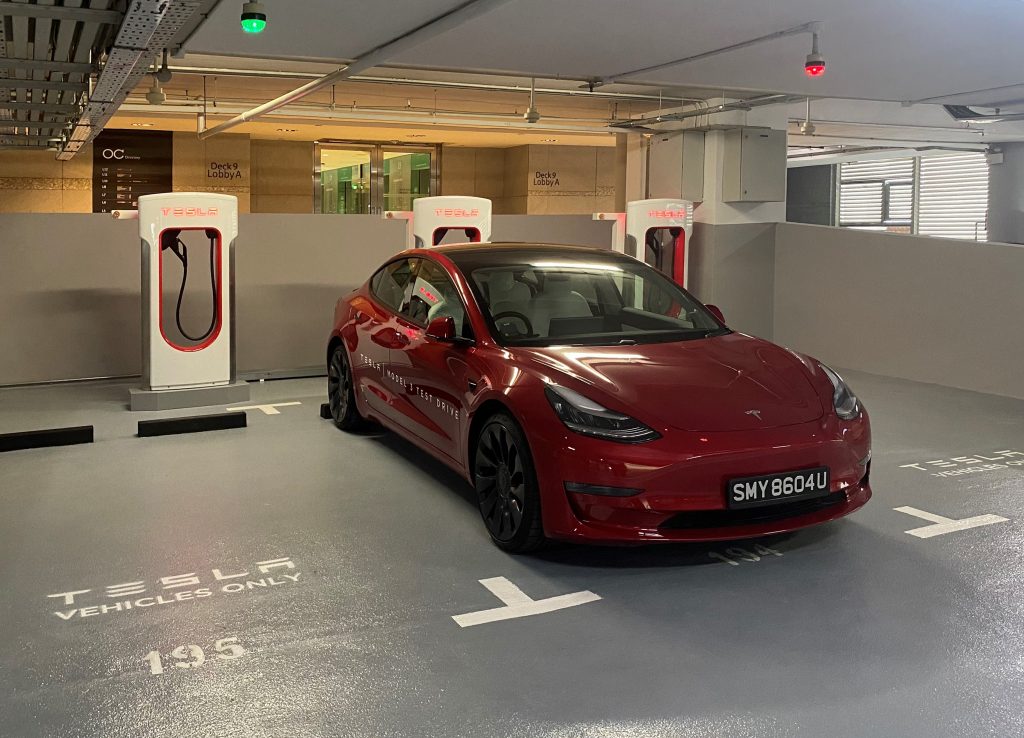 New Tesla V3 Superchargers charging station is now open to public at Orchard Central and available 24/7 - Alvinology