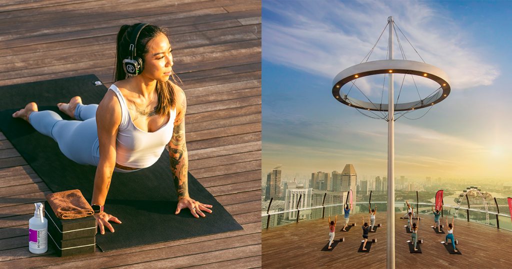 Elevate your Yoga Practice to new heights at the rooftop of Marina Bay Sands! Here's how to sign up - - Alvinology