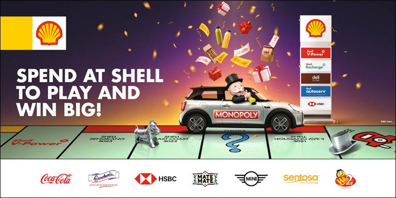 Shell x Monopoly Game – play and enjoy exciting prizes including a MINI Electric, Shell fuel vouchers, shopping vouchers, entertainment prizes and more! - Alvinology