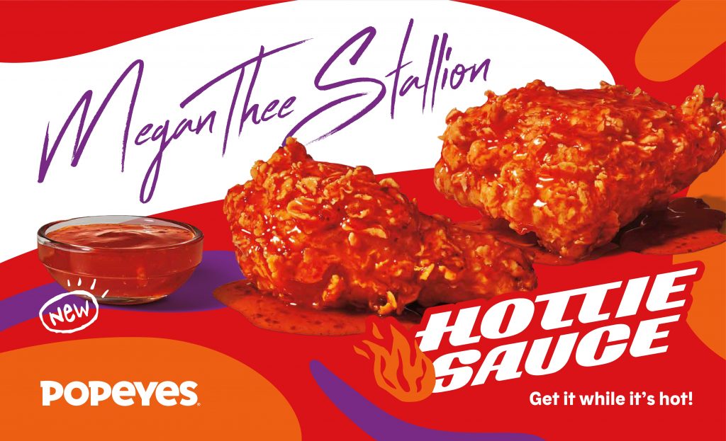 Megan Thee Stallion & Popeyes unveils a New Sauce - Megan Thee Stallion Hottie Sauce - that will Heat Up the Famous Chicken Sandwich - Alvinology