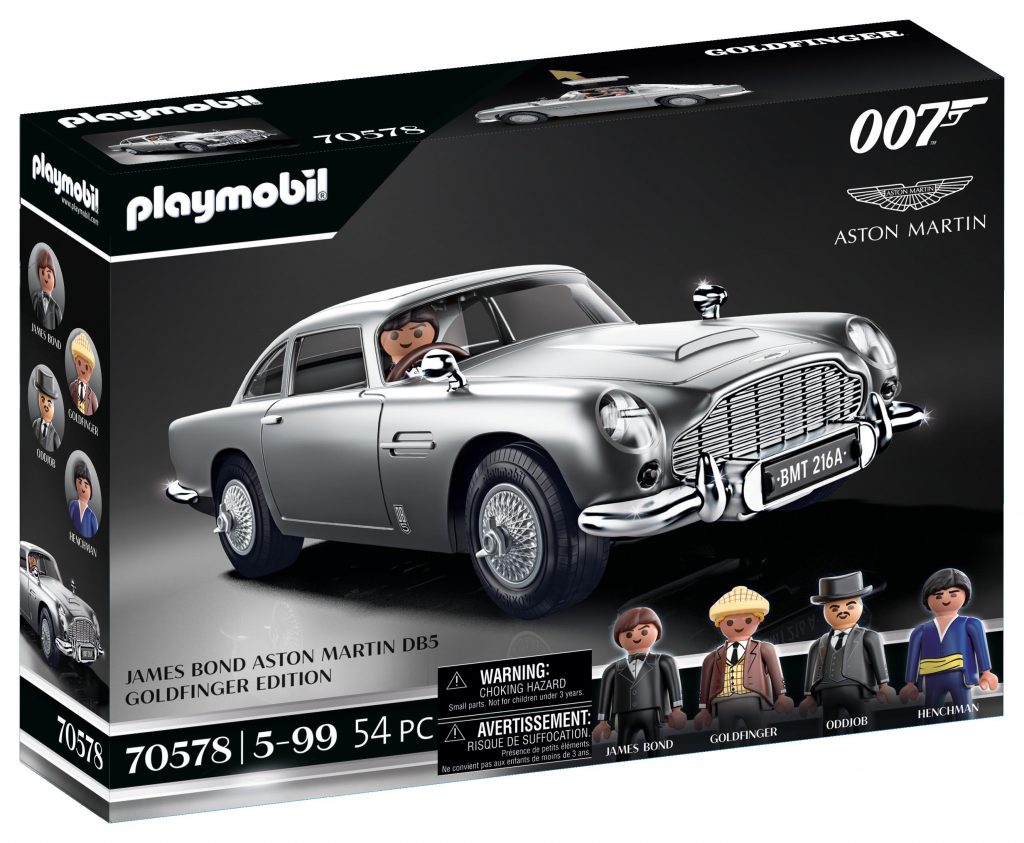 The James Bond Aston Martin DB5 – Goldfinger Edition is now available from PLAYMOBIL; features fighting gadgets from the original DB5 - Alvinology
