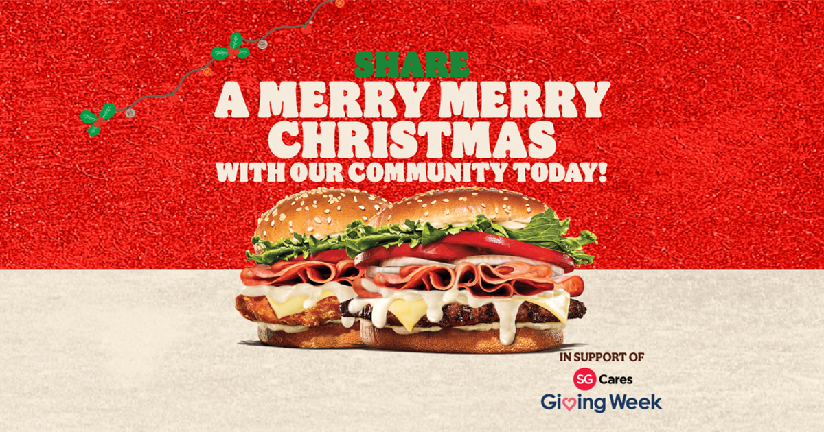 Shareable Christmas Meal - Donate a meal with BURGER KING and the store will match its value to donate to charity organisations and community group - Alvinology