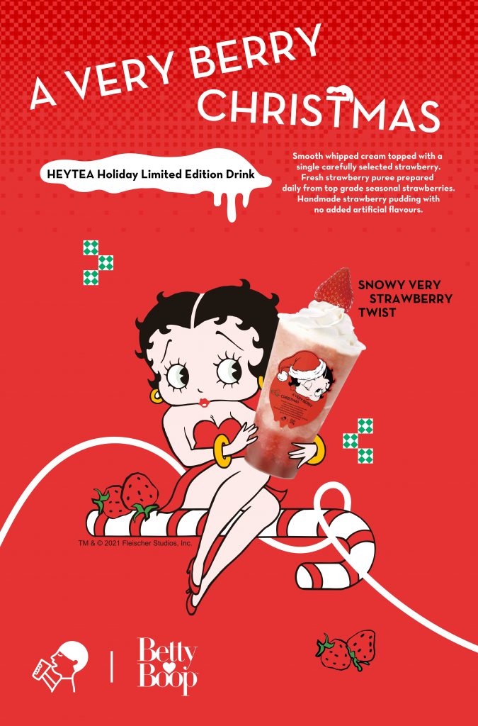 HEYTEA X BETTY BOOP – treat your tastebuds a multi-sensorial, dessert-like experience with the new Snowy Very Strawberry Twist - Alvinology