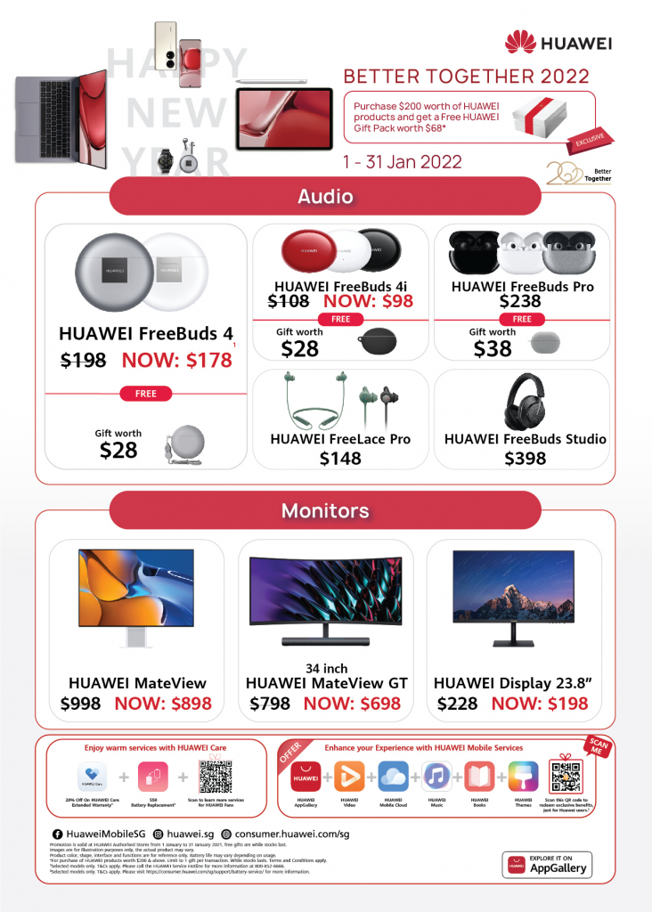 Huawei New Year Sale – Enjoy up to 35% OFF on selected Huawei devices with free gifts this January 2022 - Alvinology