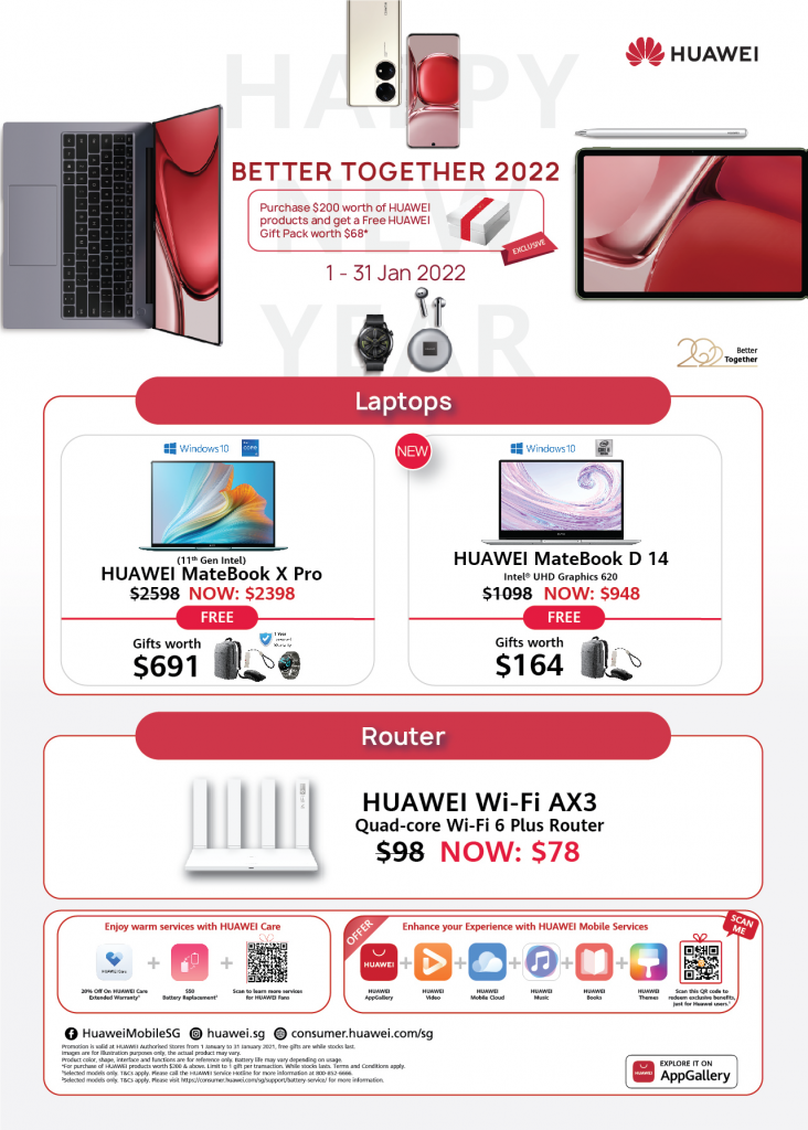 Huawei New Year Sale – Enjoy up to 35% OFF on selected Huawei devices with free gifts this January 2022 - Alvinology