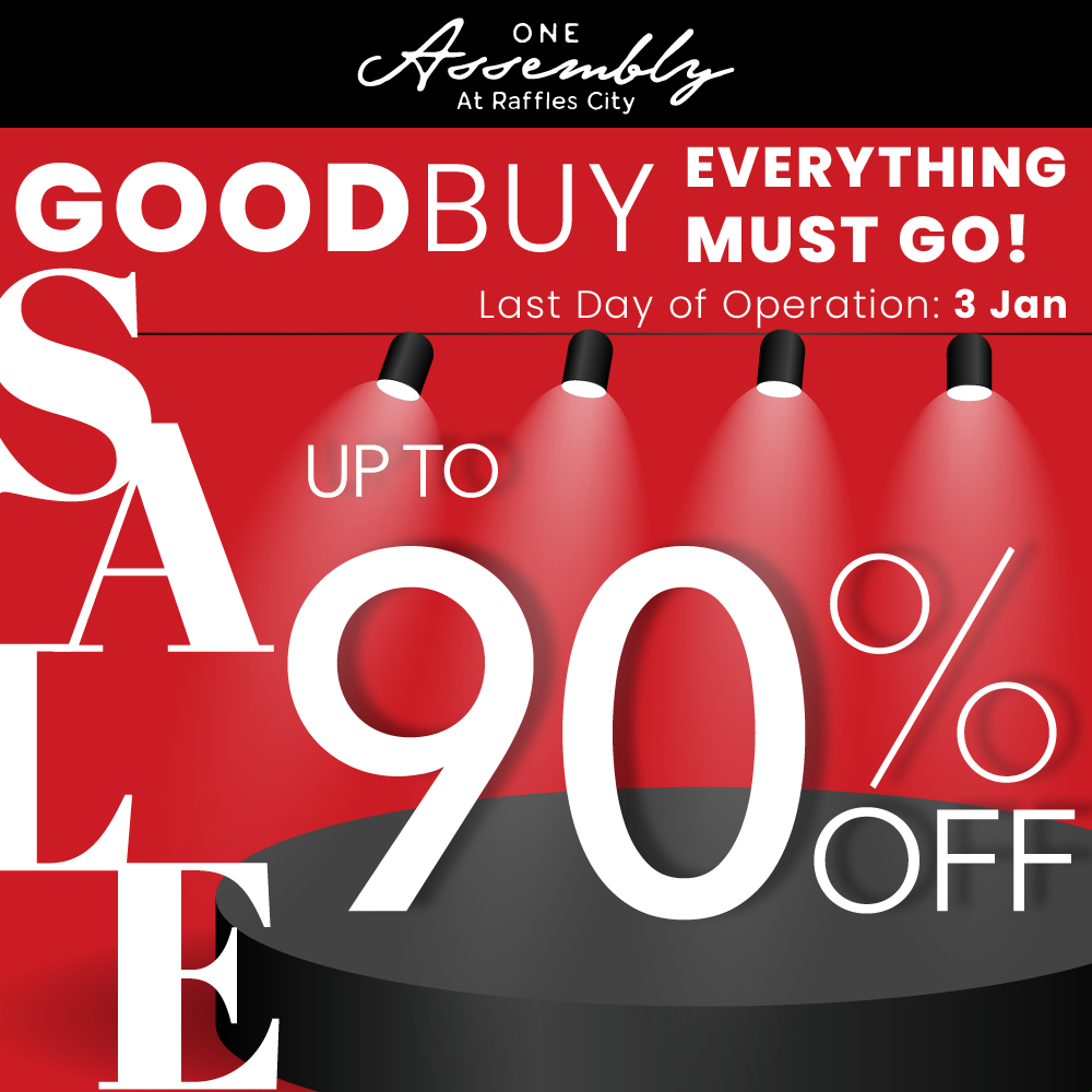 [SALE] Everything Must Go at ONE Assembly GoodBuy Sale; up to 90% OFF! - Alvinology